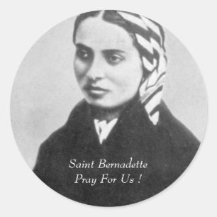 Saint Bernadette Pray For Us Classic Round Sticker
