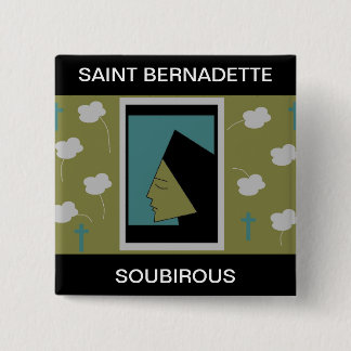 SAINT BERNADETTE SOUBIROUS 15 CM SQUARE BADGE