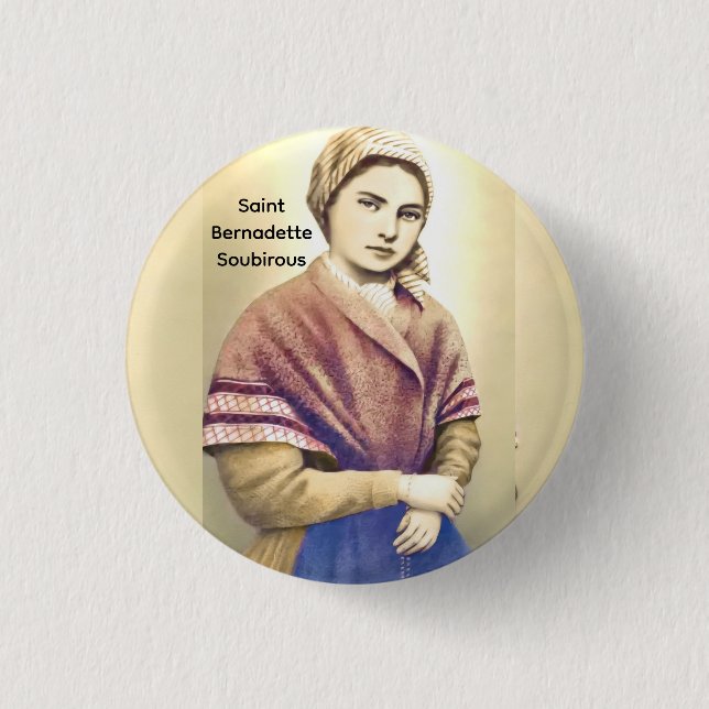 Saint Bernadette Soubirous 3 Cm Round Badge (Front)