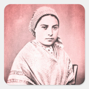 Saint Bernadette Soubirous as a child Square Sticker