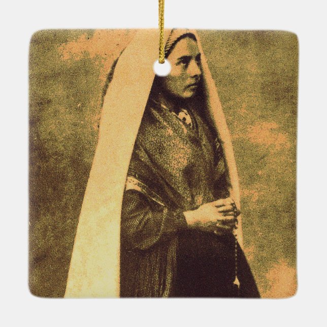 SAINT BERNADETTE SOUBIROUS CERAMIC ORNAMENT (Back)