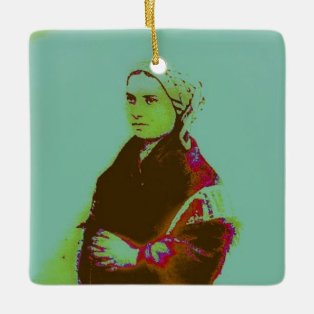 SAINT BERNADETTE SOUBIROUS CERAMIC TREE DECORATION (Front)