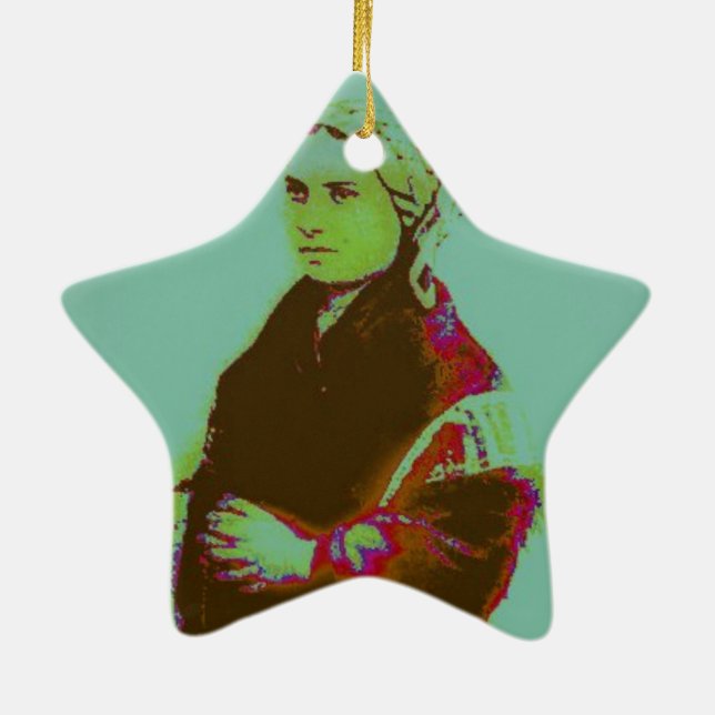 SAINT BERNADETTE SOUBIROUS CERAMIC TREE DECORATION (Back)