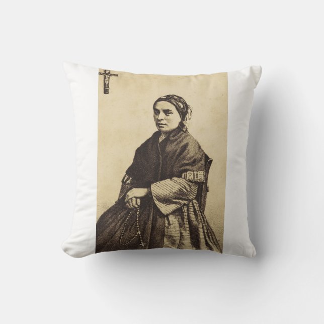 Saint Bernadette Soubirous Fine Art Cushion (Front)