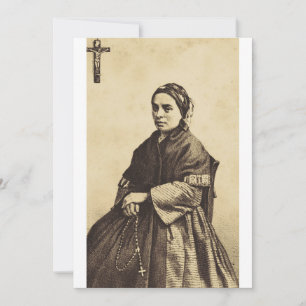 Saint Bernadette Soubirous Fine Art Invitation