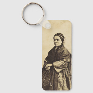 Saint Bernadette Soubirous Fine Art Key Ring