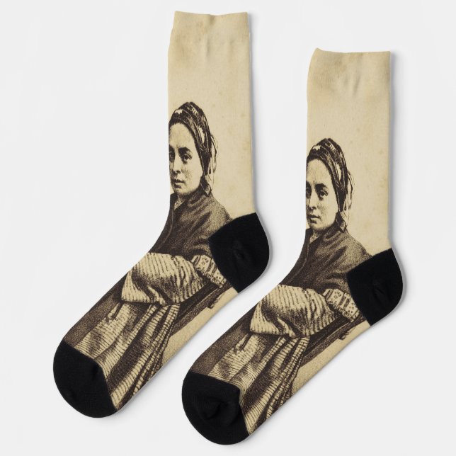 Saint Bernadette Soubirous Fine Art Socks (Left)