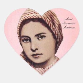 SAINT BERNADETTE SOUBIROUS HEART STICKER