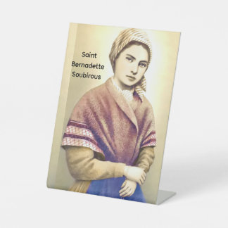 Saint Bernadette Soubirous Pedestal Sign