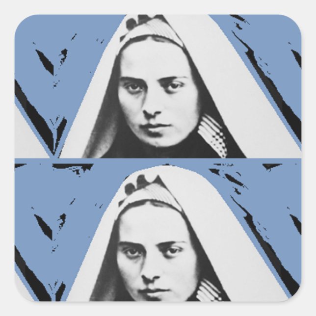 SAINT BERNADETTE SOUBIROUS SQUARE STICKER (Front)