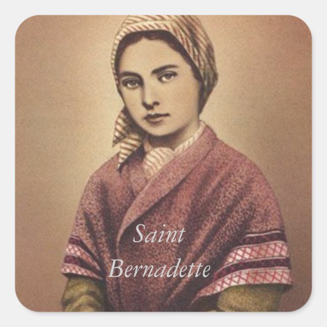 SAINT BERNADETTE  SQUARE STICKER (Front)