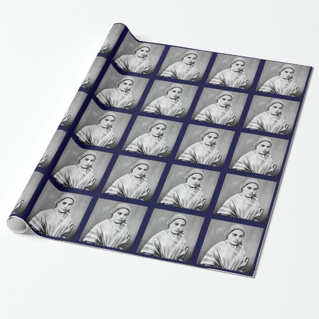 Saint Bernadette Wrapping Paper (Unrolled)