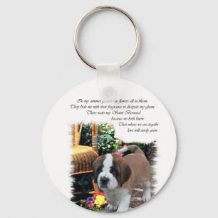 Saint Bernard Art Gifts Key Ring