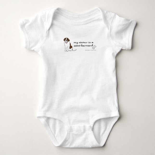 saint bernard baby bodysuit (Front)