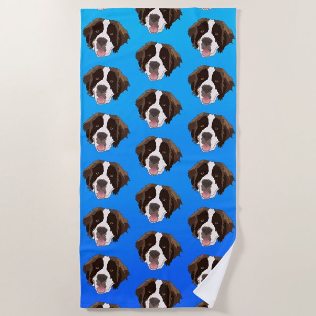 Saint Bernard Beach Towel (Front)