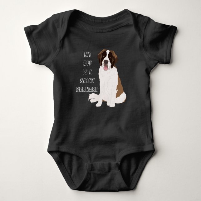Saint Bernard BFF Baby Bodysuit (Front)
