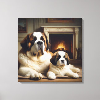 saint bernard  canvas print