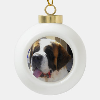 Saint Bernard Ceramic Ornament