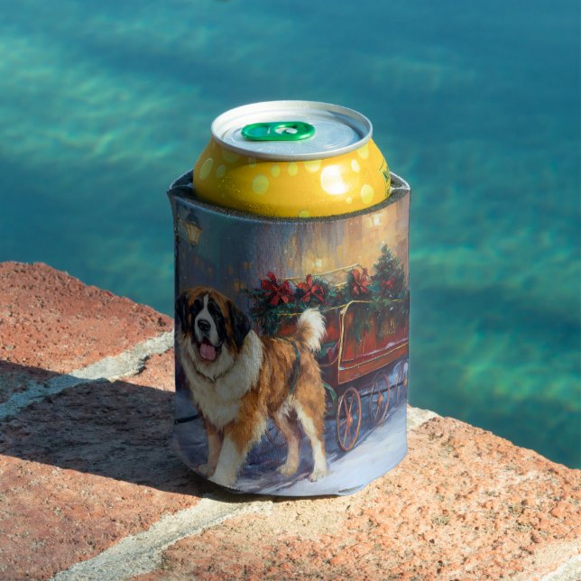 Saint Bernard Christmas Festive Season  Can Cooler (In Situ Pool)