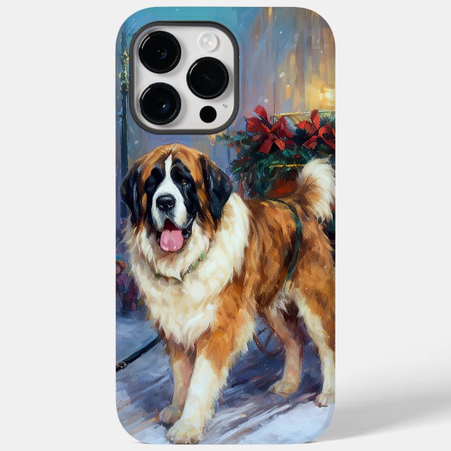 Saint Bernard Christmas Festive Season  Case-Mate iPhone Case (Back)