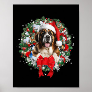 Saint Bernard Christmas Wreath Decoration Xmas Paj