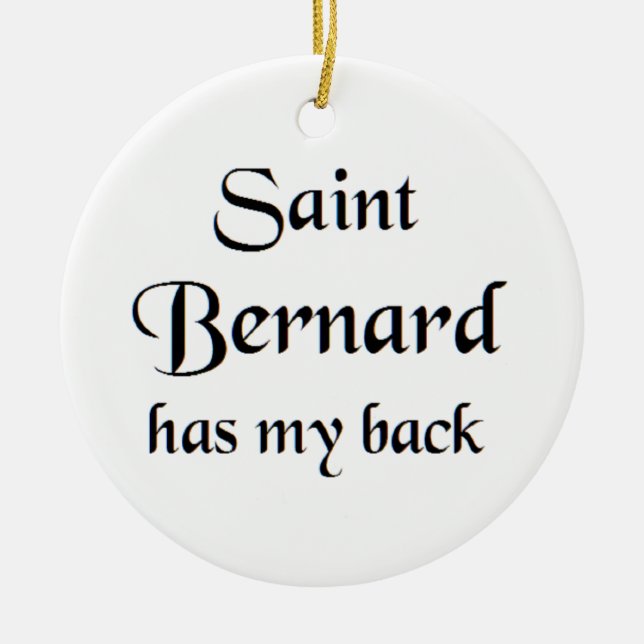 saint bernard coffee mug ceramic tree decoration (Front)