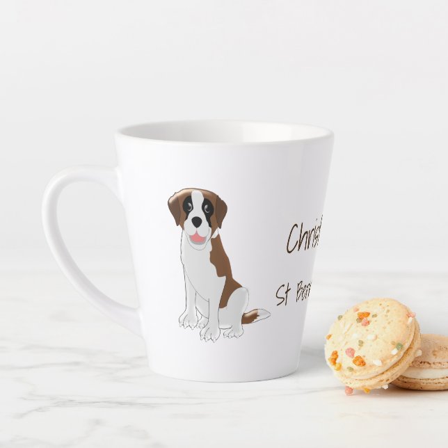 Saint Bernard Design Personalised Latte Mug (In Situ)
