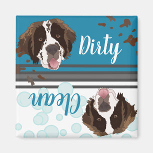 Saint Bernard  Dirty/Clean Dishwasher  Magnet