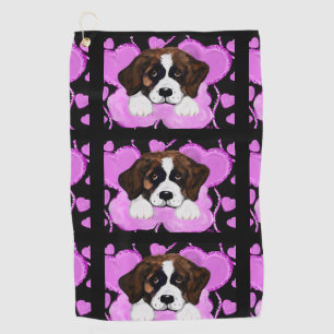SAINT BERNARD DOG GOLF TOWEL