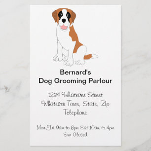 Saint Bernard Dog Grooming Parlour Flyer