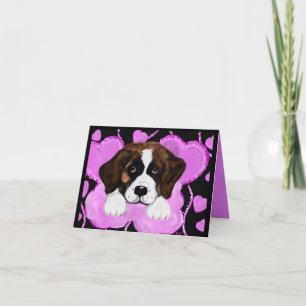 SAINT BERNARD DOG HOLIDAY CARD