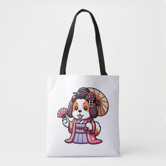 Saint Bernard Dog Kimono   Tote Bag (Front)