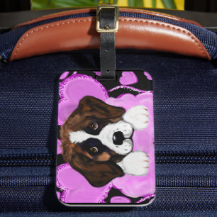 SAINT BERNARD DOG LUGGAGE TAG