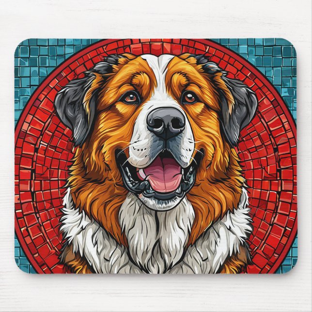 Saint Bernard dog Mouse Mat (Front)