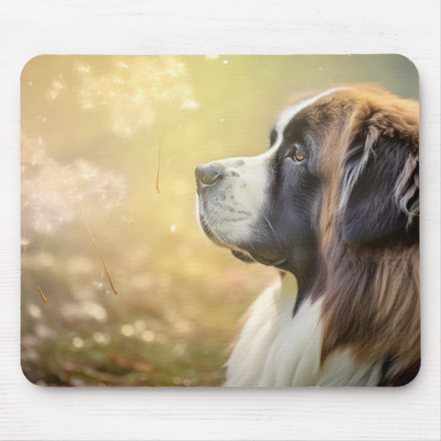 Saint Bernard Dog Pet Animal Tranquil  Mouse Mat (Front)