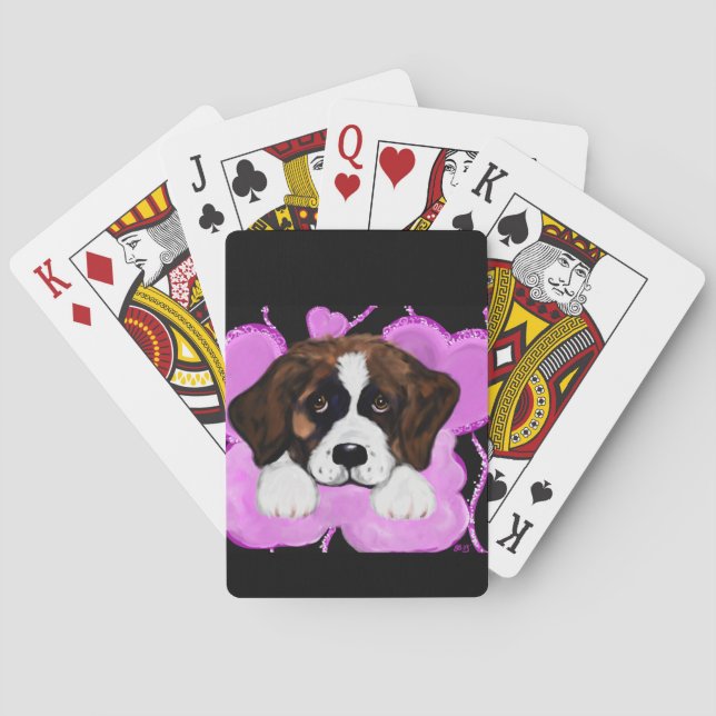 SAINT BERNARD DOG  PLAYING CARDS (Back)