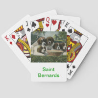 Saint Bernard Dog Playing Cards
