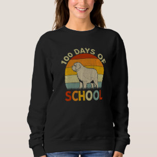 Saint Bernard Dog Retro Girls Teachers 100th Day o Sweatshirt