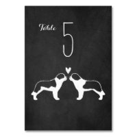 Saint Bernard Dog Silhouettes Wedding Reception