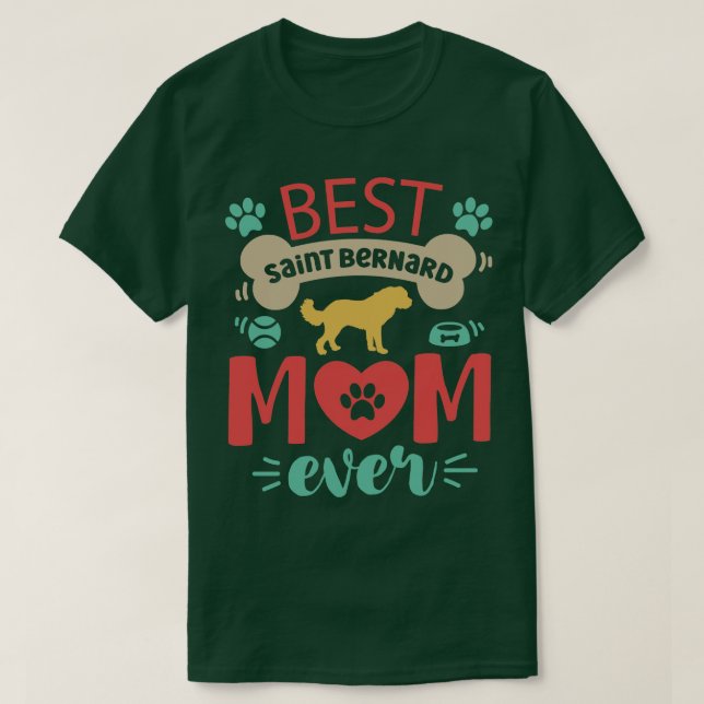 Saint Bernard Dog T-Shirt (Design Front)