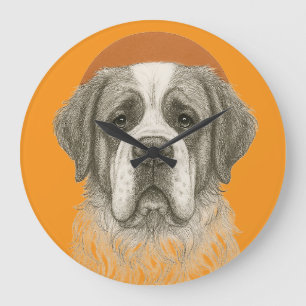 Saint Bernard Dog Wall Clock