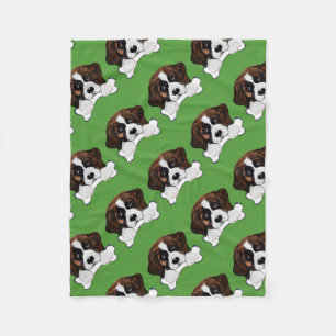 Saint Bernard Fleece Blanket
