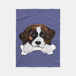 Saint Bernard Fleece Blanket