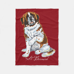 saint bernard fleece blanket