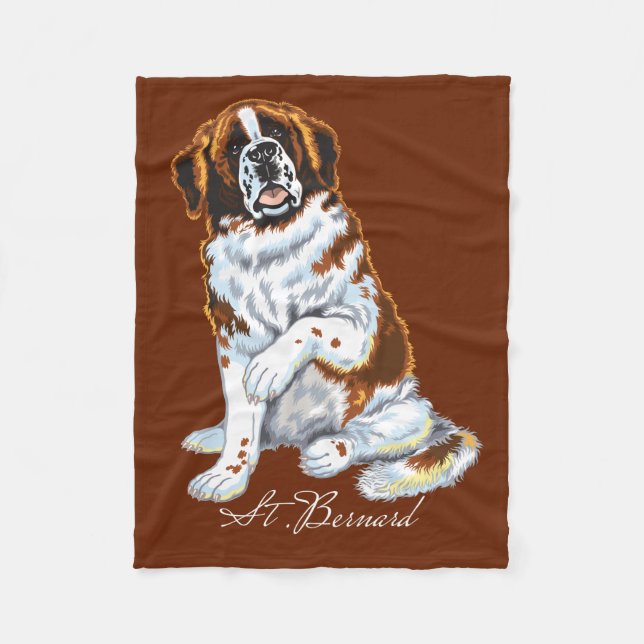 saint bernard fleece blanket (Front)