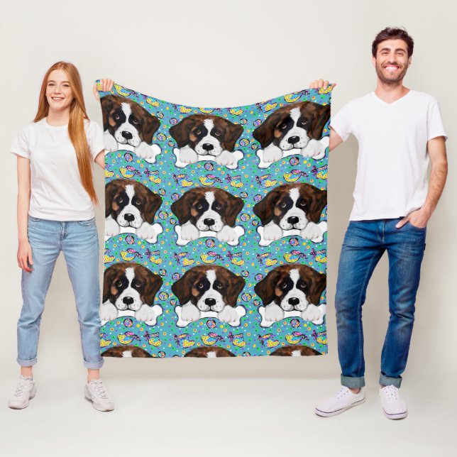 Saint Bernard Fleece Blanket (In Situ)