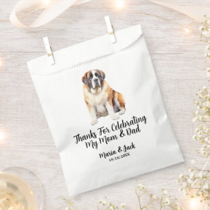 Saint Bernard Full Colour Pet Wedding Favour Bags