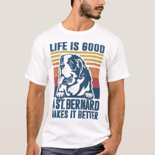 Saint Bernard Gifts For Women Men Dog Mum Dad St B T-Shirt