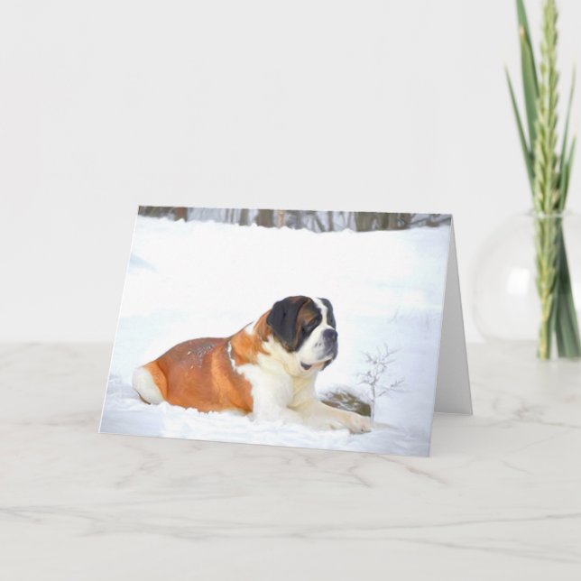 Saint Bernard Greeting Card (Front)