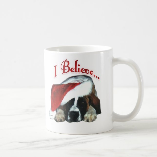 Saint Bernard I Believe Coffee Mug (Right)